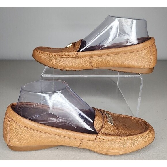 Coach Fredrica Leather Loafers Slip On Cognac Brown Driving Shoe Size 8.5B - Picture 1 of 11